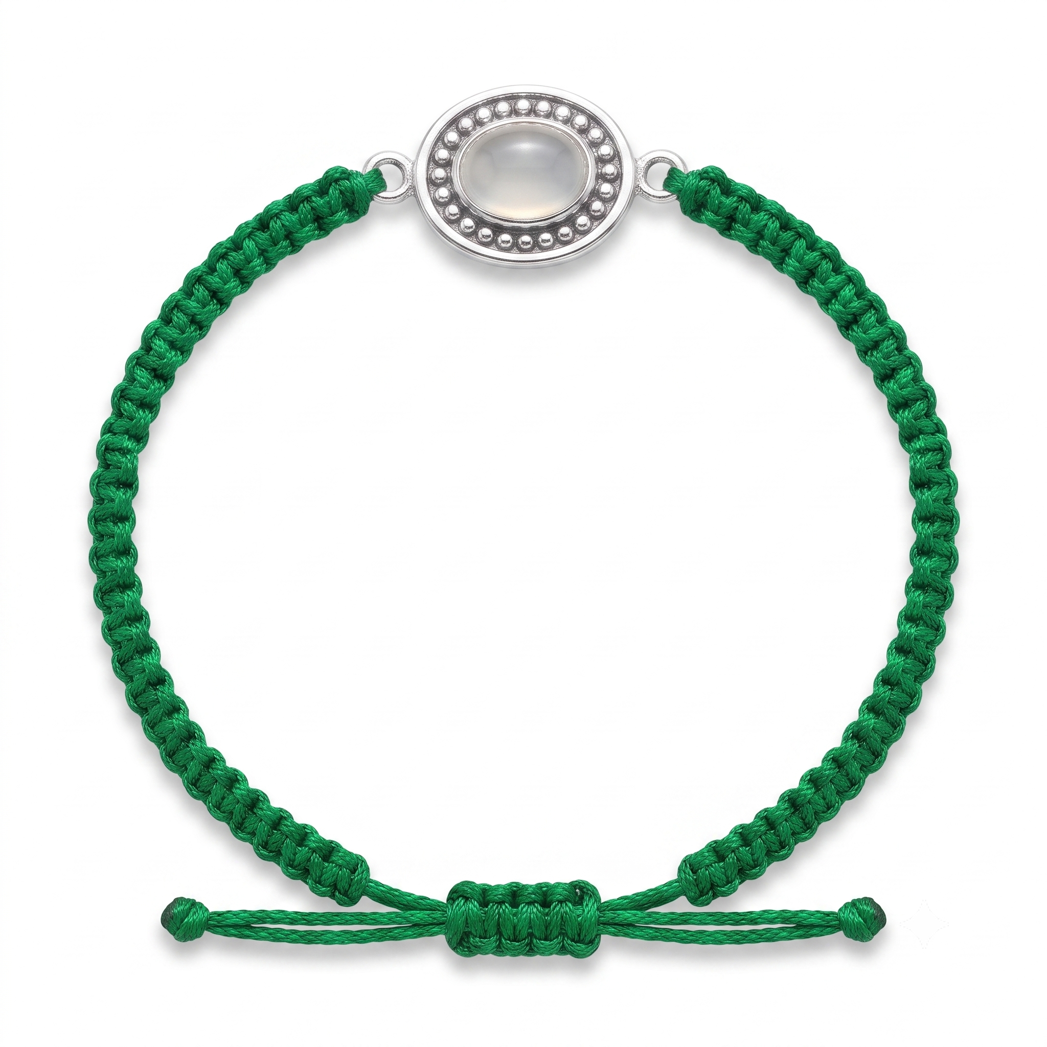 The Karuna Oval serene grey Stone Rakhi