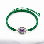 The Karuna Oval Purple Stone Rakhi