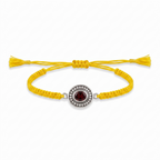 The Karuna Oval Purple Stone Rakhi